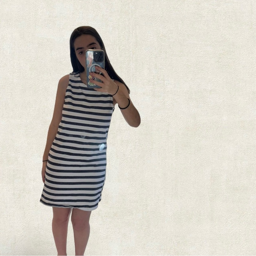 Vineyard Vines Navy and White Striped Mini Dress
